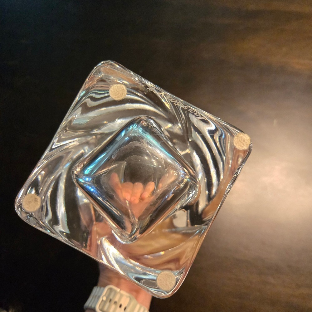 Kosta Boda Vase Goran Warff Twisted Art Glass Signed Swedish Crystal 7-9" Modern - Picture 6 of 10